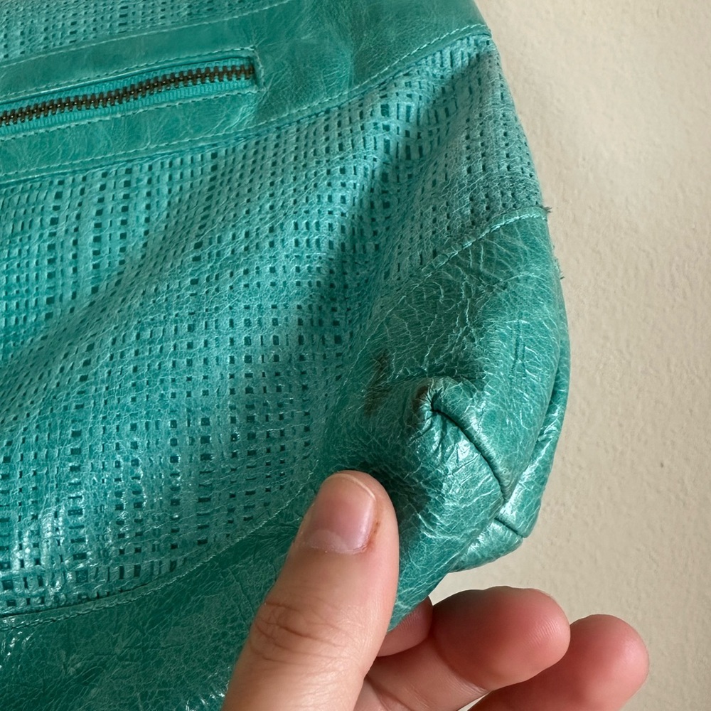 Foley & Corinna Mid City Turquoise Leather Convertible Bag - Picture 14 of 14
